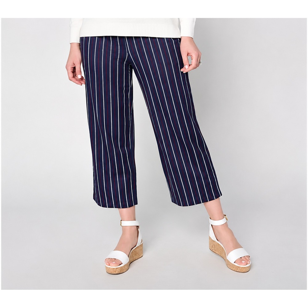 Belle Beach by Kim Gravel Pet Cabana Knit Printed Cropped Pant Americana, PM